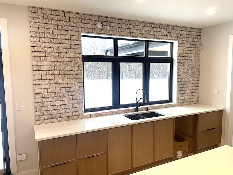 Brick back splash